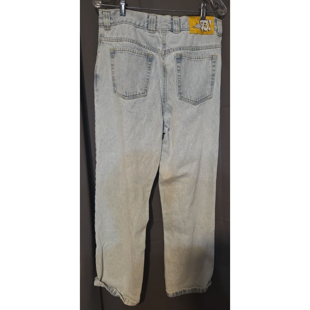 Polar Skate Co 93 Denim Light Blue Wash Straight Leg Skate Jeans, Men's 30x32 - Thumbnail 4