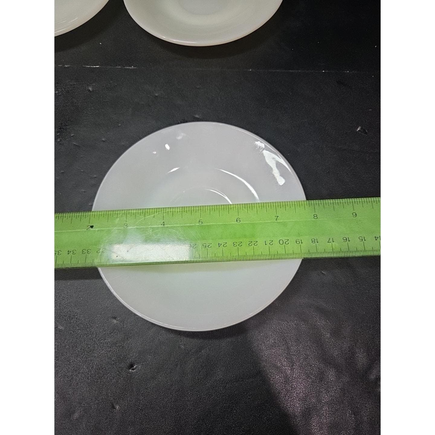 Anchor Hocking Fire King Milk Glass Saucers, Set of 4, Off White Dinnerware - Thumbnail 6