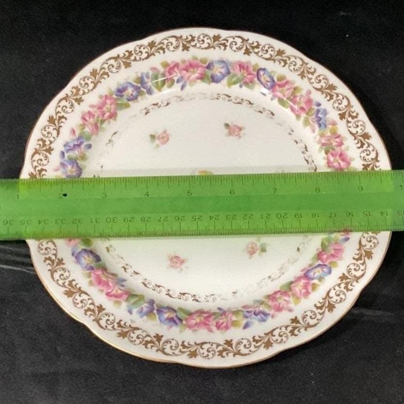 Royal Cauldon "Victoria" Salad Plate, Peonies Pattern, Vtg England Bone China - Thumbnail 2