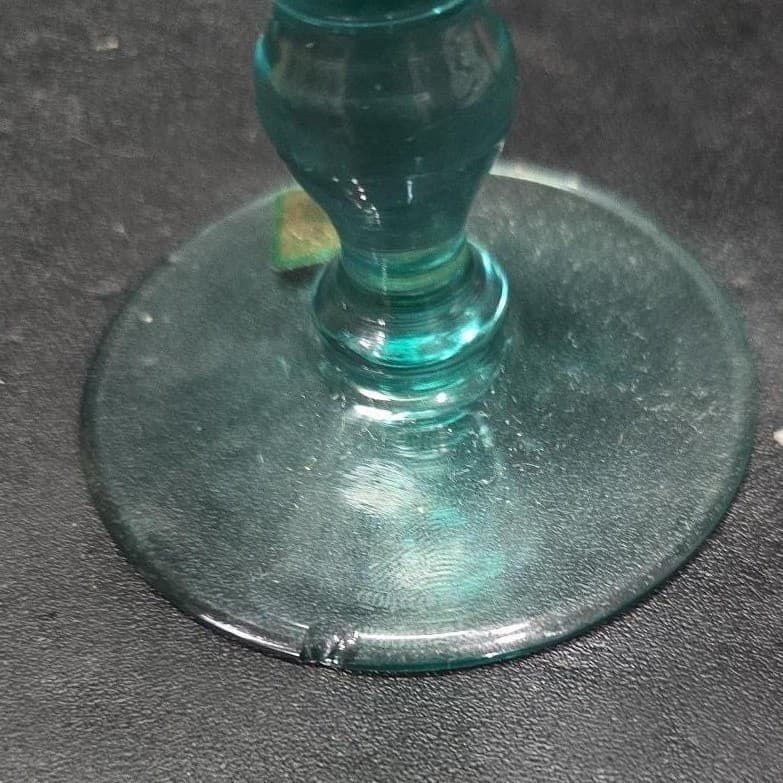 Marquis Waterford Bermuda Green Champagne Coupe, Vintage Cut Crystal Stemware - Thumbnail 9