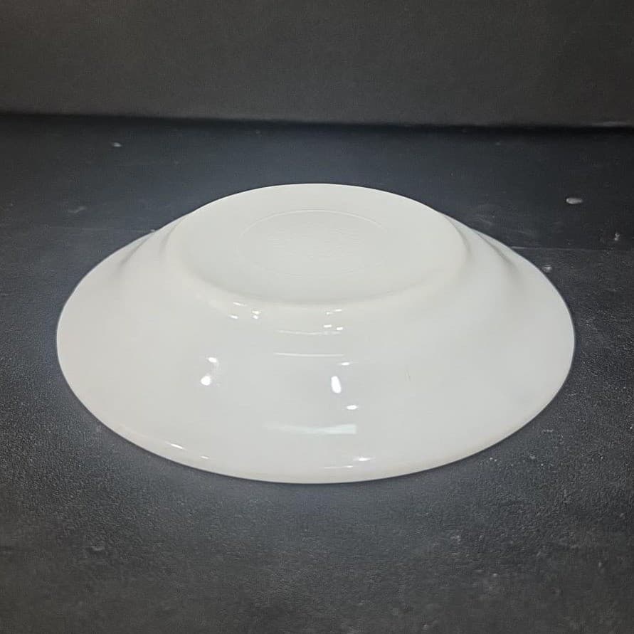 Anchor Hocking Milk Glass Teacup Saucer #947, Copper Filigree Plate, Tableware - Thumbnail 9
