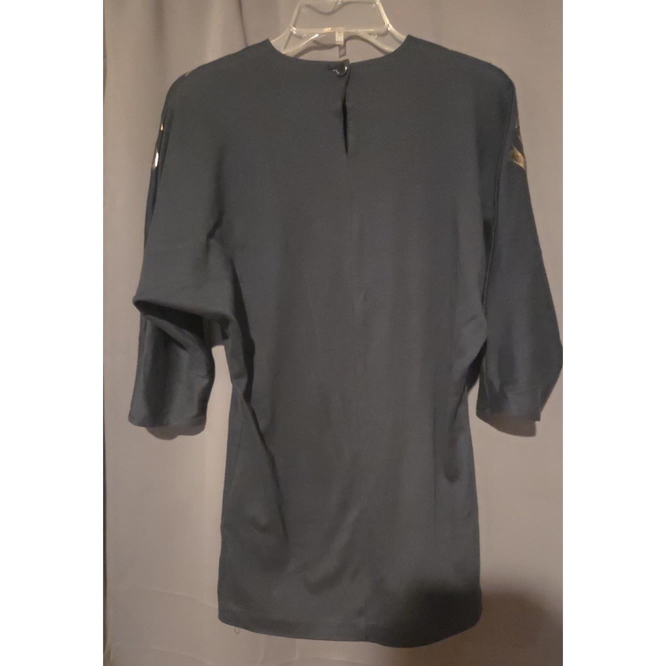 PS Daniel Black Gold Metallic Foil Graphic Tunic Top, Woman's Medium, Vintage - Thumbnail 4