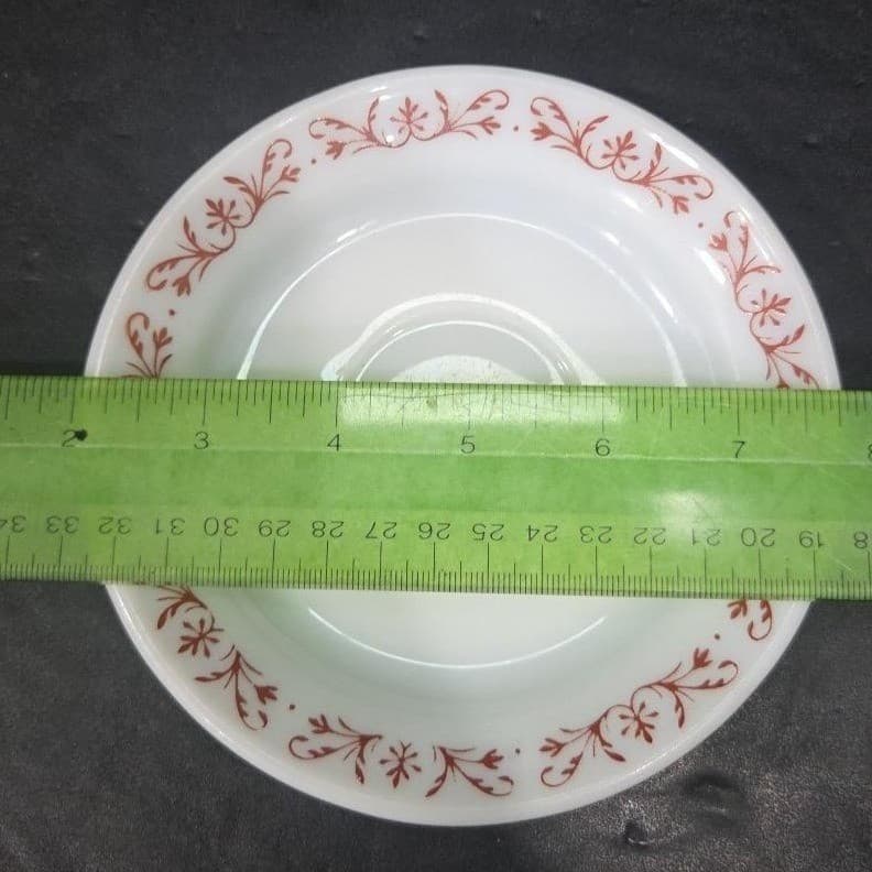 Anchor Hocking Milk Glass Teacup Saucer #947, Copper Filigree Plate, Tableware - Thumbnail 6