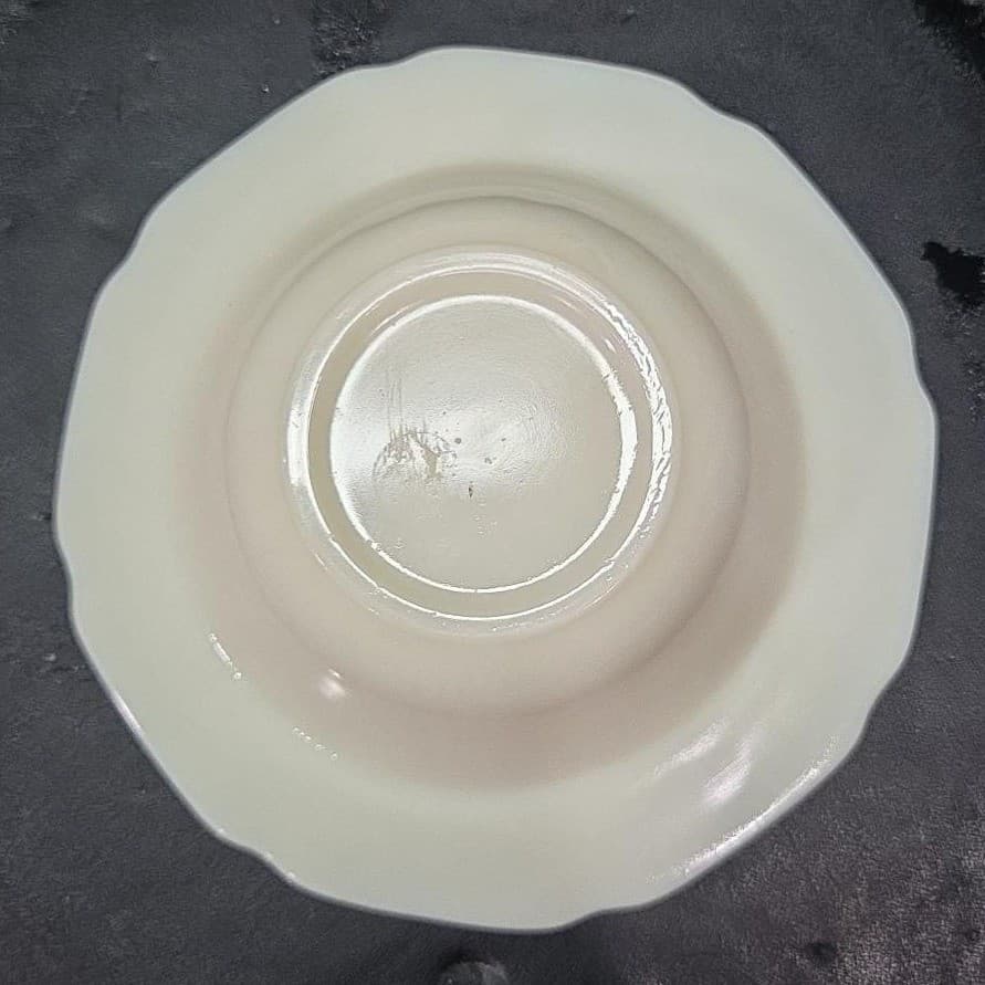 Indiana Glass Orange Blossom Dessert Bowls, Set of 4, Vtg Off White Tableware - Thumbnail 4