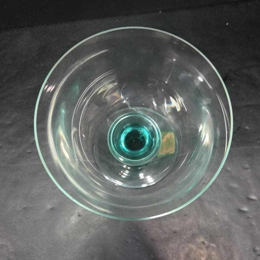Marquis Waterford Bermuda Green Champagne Coupe, Vintage Cut Crystal Stemware - Thumbnail 7