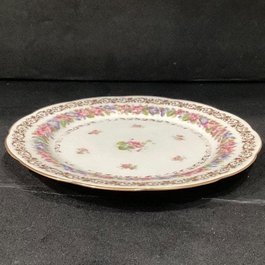 Royal Cauldon "Victoria" Salad Plate, Peonies Pattern, Vtg England Bone China - Thumbnail 8