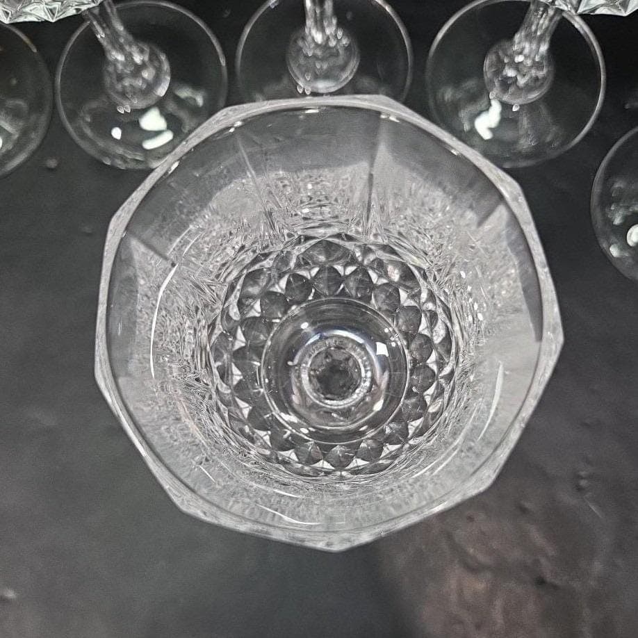 Cristal D'Arques Longchamp Water Goblets, Set of 6, Vintage Wine Glasses - Thumbnail 5