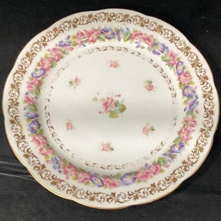 Royal Cauldon "Victoria" Salad Plate, Peonies Pattern, Vtg England Bone China - Thumbnail 6