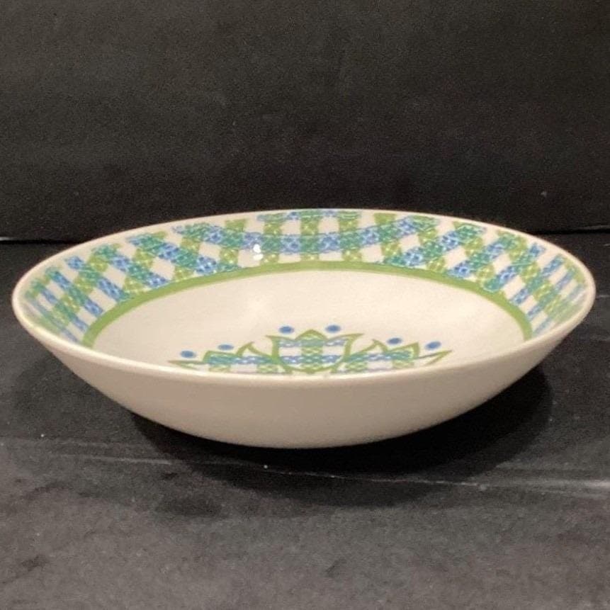 Royal China Cavalier "Gingham Garden" Serving Bowl, Vintage Tulip Floral Pattern - Thumbnail 8