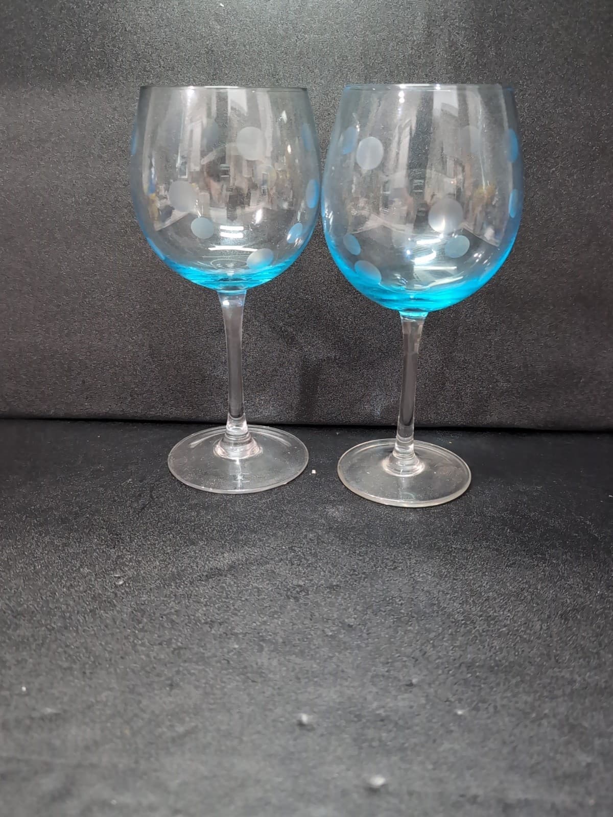 Waterford Marquis Polka Dot Glasses, Aqua Blue Green Balloon, 20 oz, Set Of 2 - Thumbnail 4