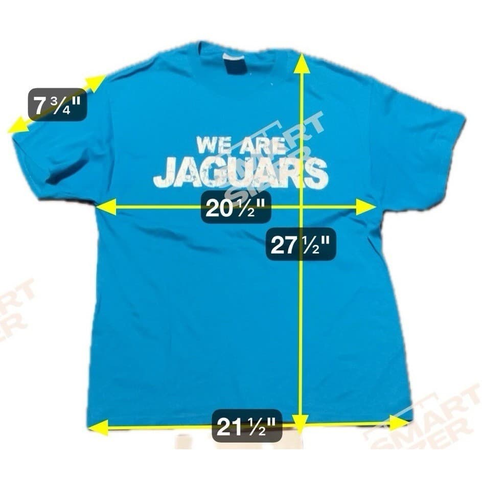 Hanes Heavyweight We Are Jaguars Graphic Tee, Blue Short Sleeve Shirt, Large - Thumbnail 5