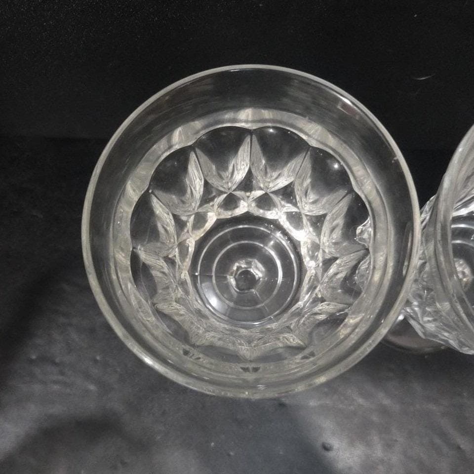 Noritake Crystal Perspective Goblets, Set of 2, Vintage Clear Water Glasses - Thumbnail 5