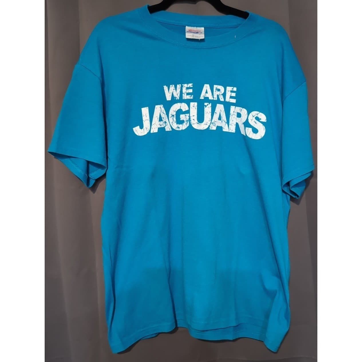 Hanes Heavyweight We Are Jaguars Graphic Tee, Blue Short Sleeve Shirt, Large - Thumbnail 2