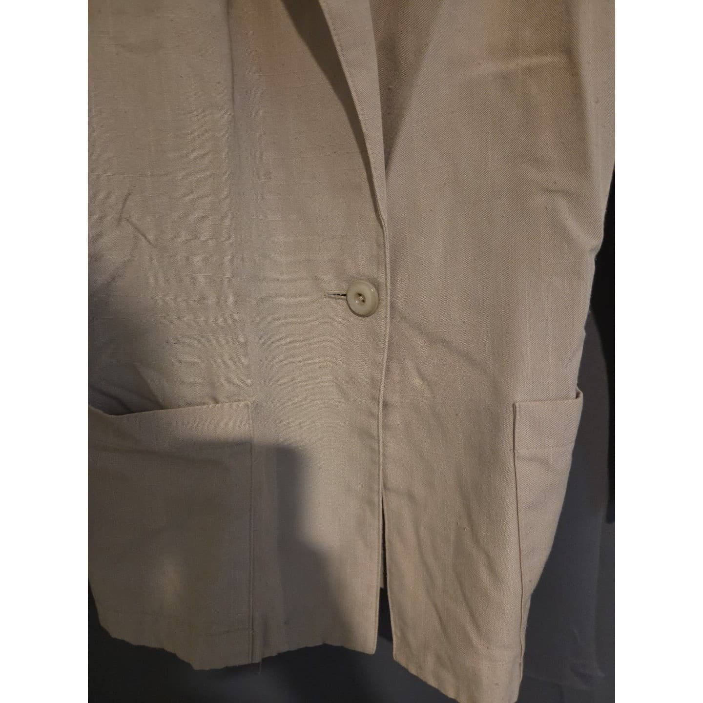 Sag Harbor Tan Single Button Blazer, Women's Tan Professional Office Wear Jacket - Thumbnail 6