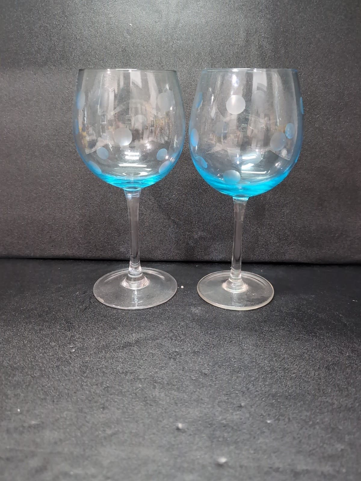 Waterford Marquis Polka Dot Glasses, Aqua Blue Green Balloon, 20 oz, Set Of 2 - Thumbnail 3