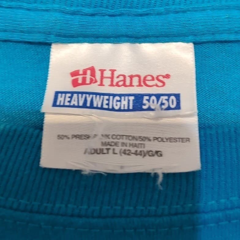 Hanes Heavyweight We Are Jaguars Graphic Tee, Blue Short Sleeve Shirt, Large - Thumbnail 4