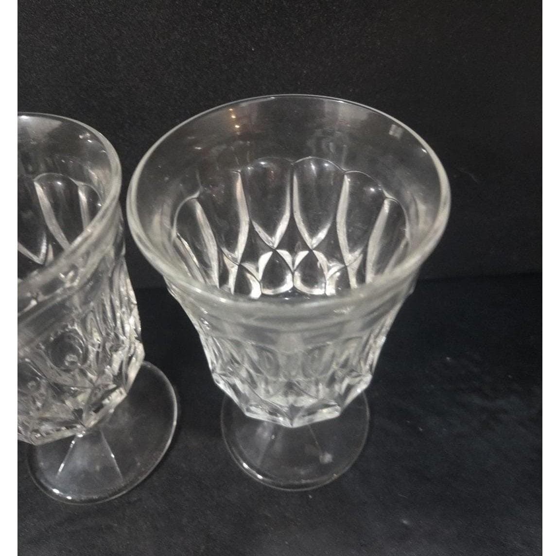 Noritake Crystal Perspective Goblets, Set of 2, Vintage Clear Water Glasses - Thumbnail 6