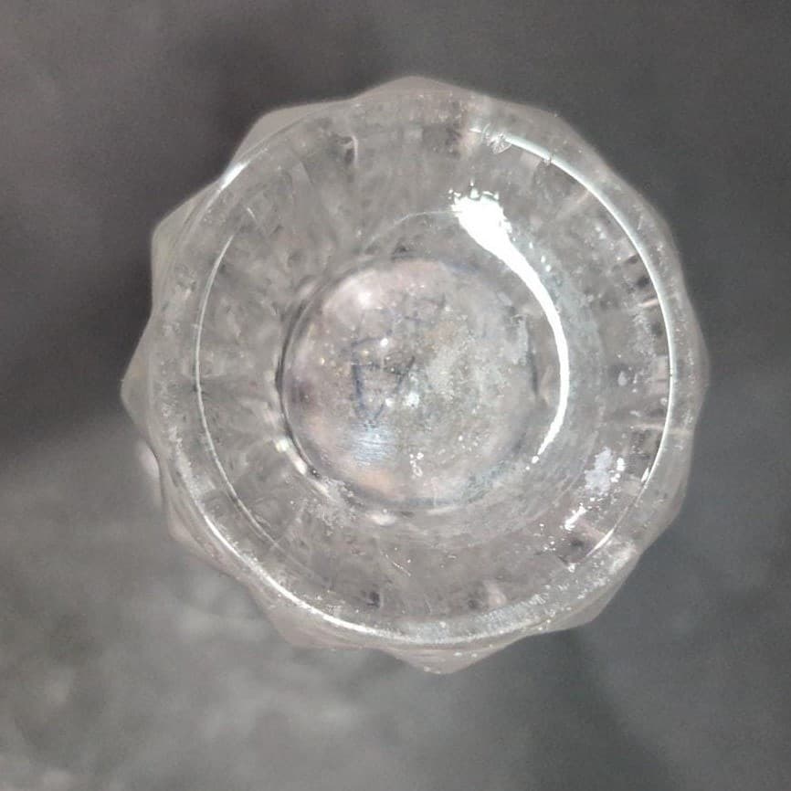Hobstar Crystal Flare Vase, Star of David Cut Design, Frosted Flower Holder - Thumbnail 8