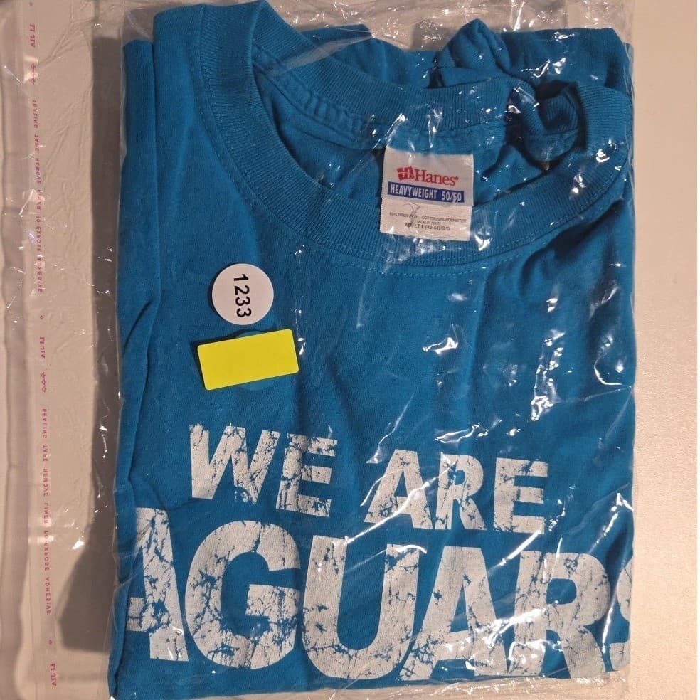 Hanes Heavyweight We Are Jaguars Graphic Tee, Blue Short Sleeve Shirt, Large - Thumbnail 6