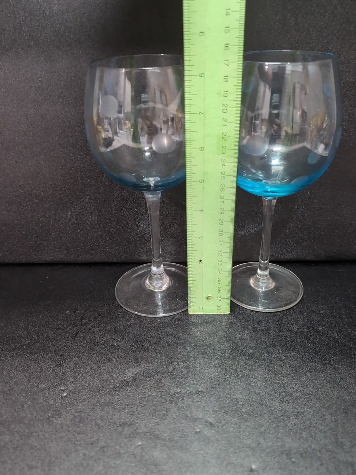 Waterford Marquis Polka Dot Glasses, Aqua Blue Green Balloon, 20 oz, Set Of 2 - Thumbnail 8