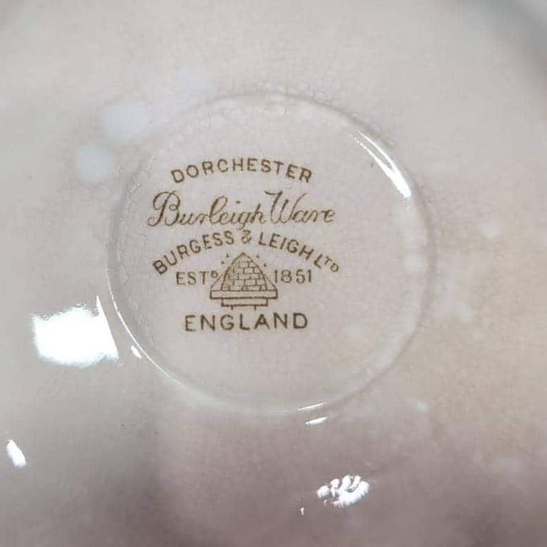 Burgess and Leigh Dorchester Burleigh Ware Saucers, Set of 4, Vintage Tableware - Thumbnail 4