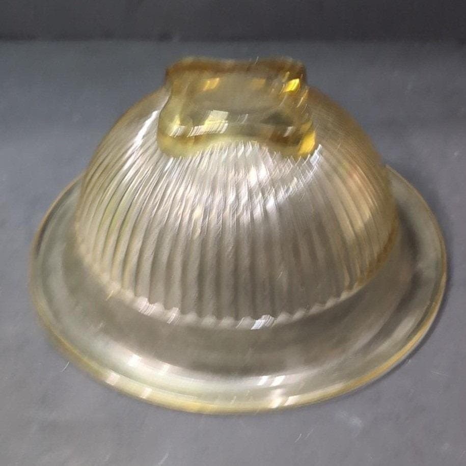 Federal Glass Ribbed Amber Mixing Bowl, Nested Yellow Kitchenware, Replacement - Thumbnail 6