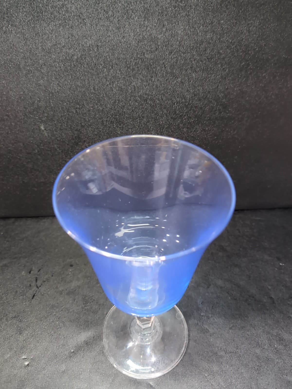 Miller Roganka Alfresco Blue Water Goblet, Lead Crystal Glassware, Hand Blown - Thumbnail 5