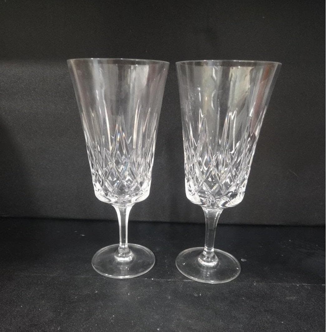 Noritake Crystal D'orsay Iced Tea Goblets, Set of 2, Vintage Drinkware, Stemware - Thumbnail 7