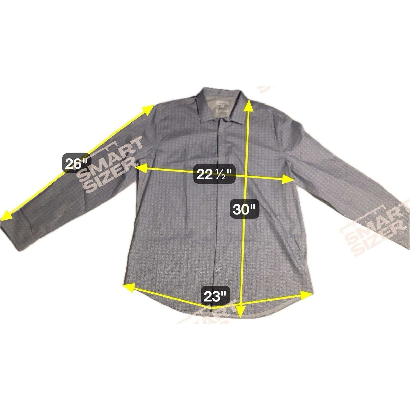 Calvin Klein Infinite Cool Blue Geometric Non-Iron Button Down, Mens Large Shirt - Thumbnail 2