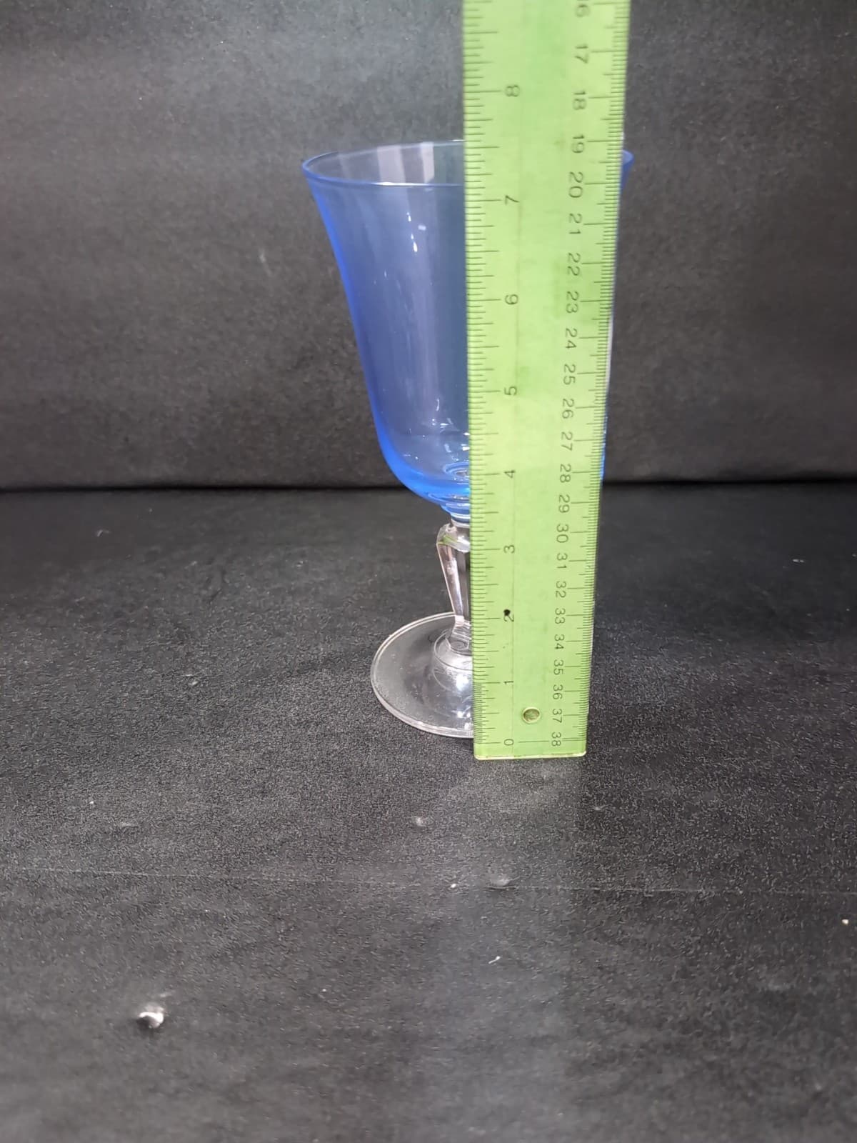 Miller Roganka Alfresco Blue Water Goblet, Lead Crystal Glassware, Hand Blown - Thumbnail 9