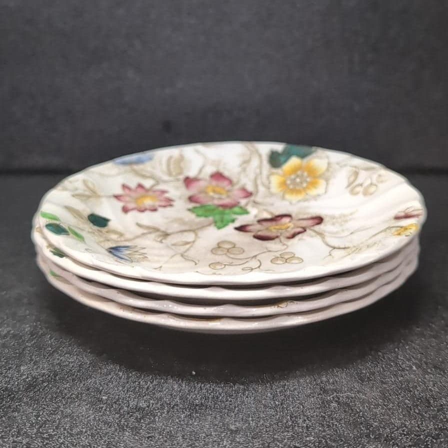 Burgess and Leigh Dorchester Burleigh Ware Saucers, Set of 4, Vintage Tableware - Thumbnail 8