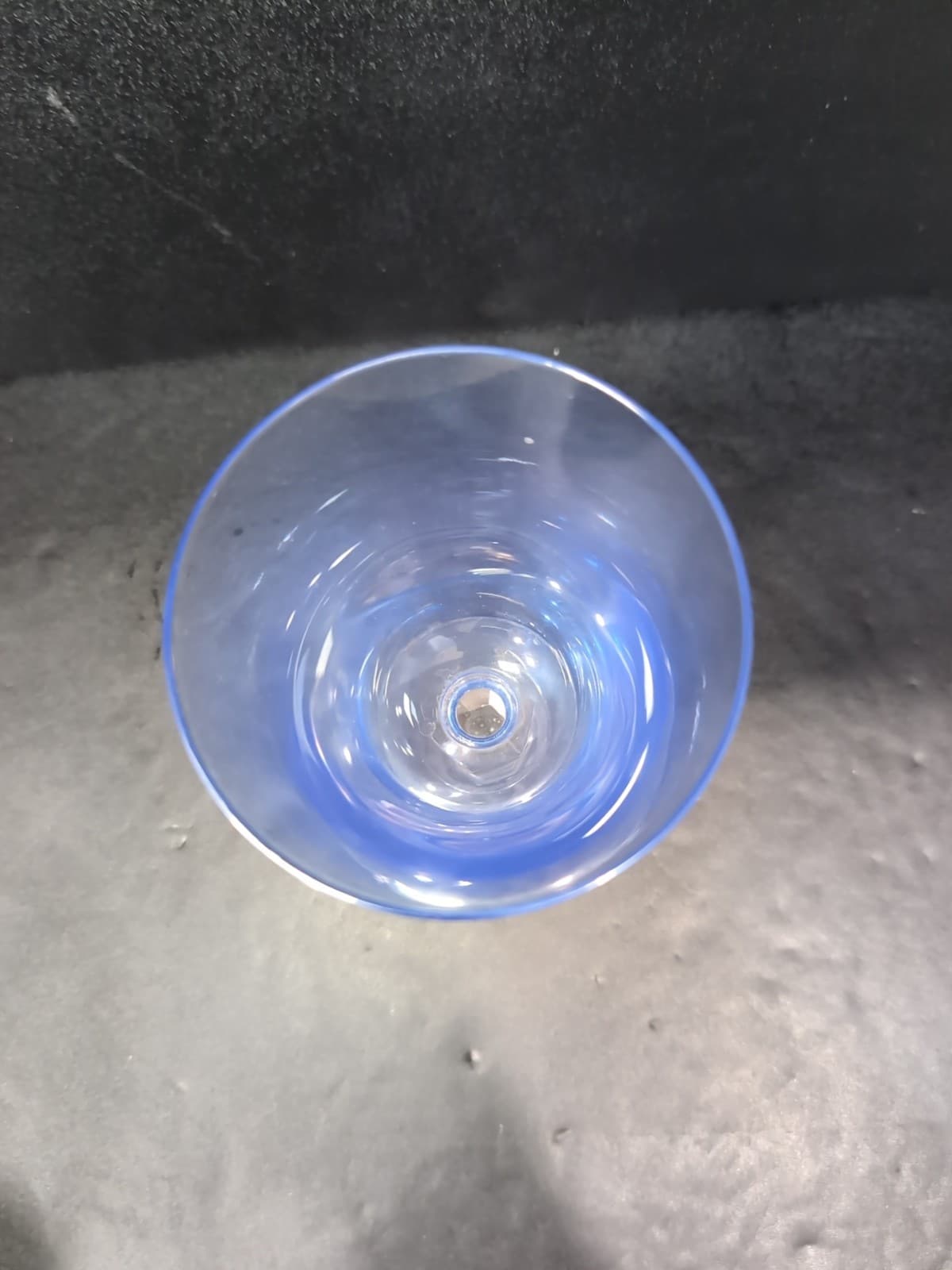 Miller Roganka Alfresco Blue Water Goblet, Lead Crystal Glassware, Hand Blown - Thumbnail 6