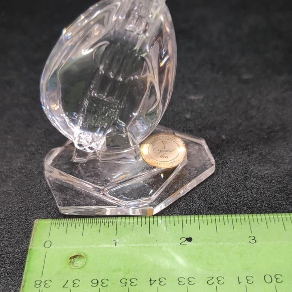 Italy Mandolin Art Glass Sculpture, Clear Paperweight Vintage Musical Instrument - Thumbnail 10
