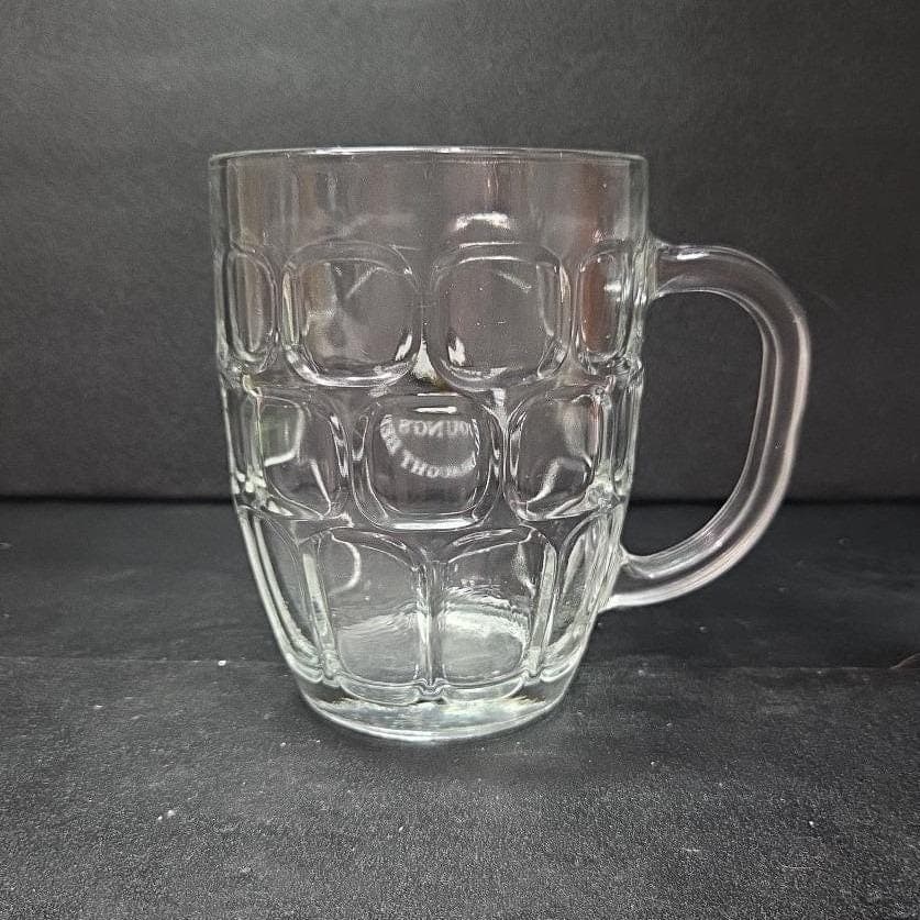 Youngs Real Fraught Beer Dimpled Clear Mug, Replacement Vintage Style Pint Glass - Thumbnail 9