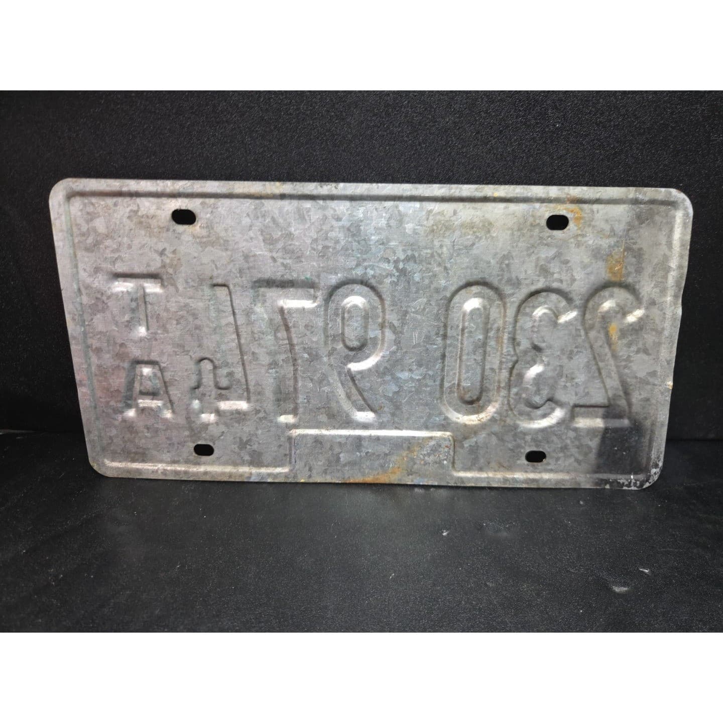 Illinois Land of Lincoln License Plate 230 974 TA, Red White Trailer, Vintage - Thumbnail 2