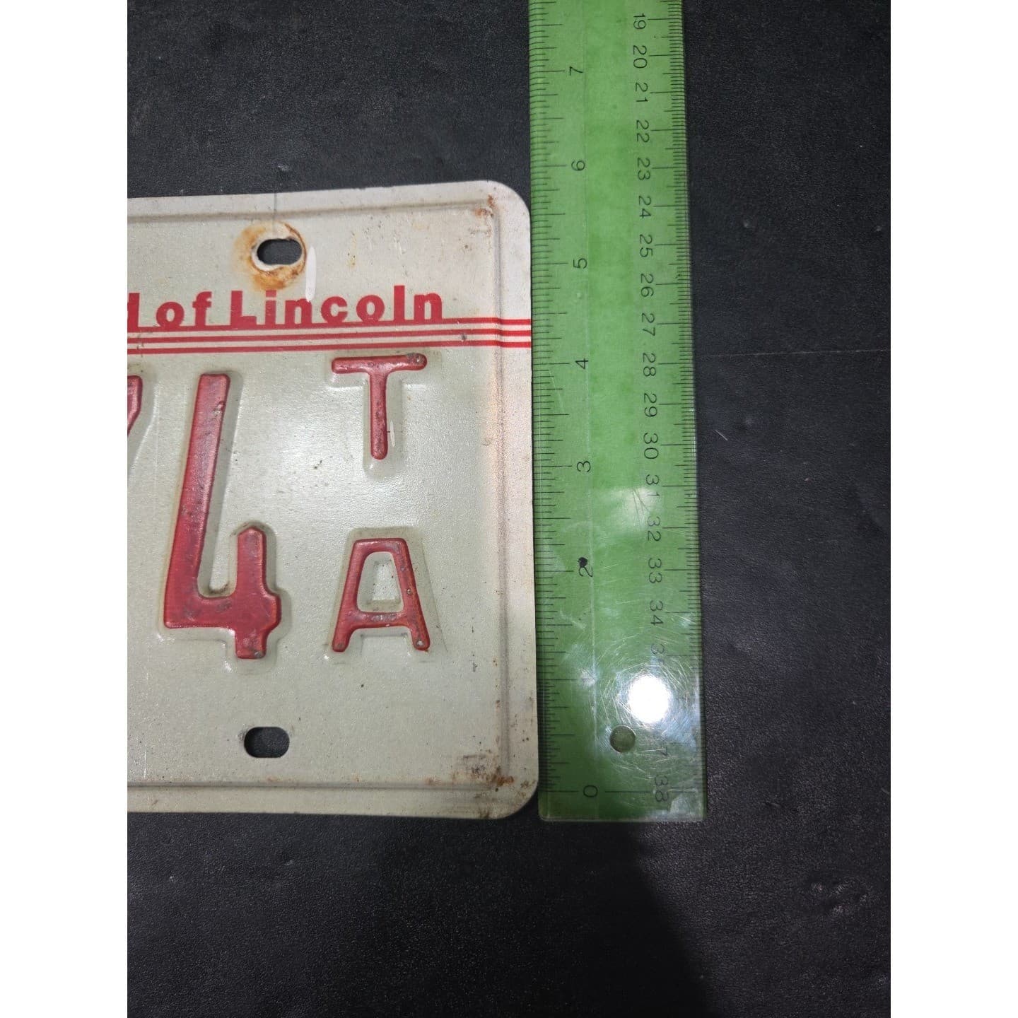 Illinois Land of Lincoln License Plate 230 974 TA, Red White Trailer, Vintage - Thumbnail 5