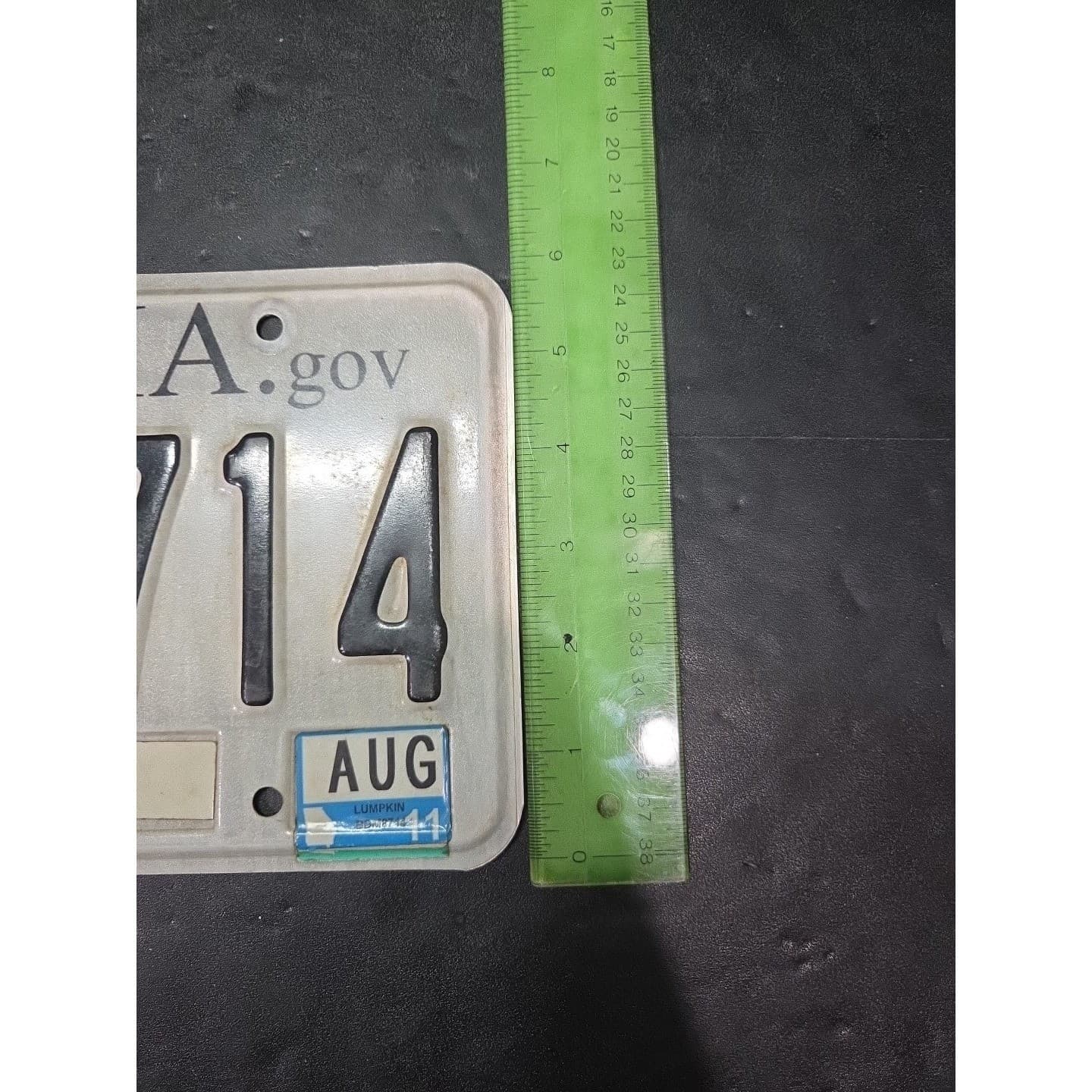 Georgia License Plate BDM 8714, Douglas County, Peach Graphic, Aug 2011 GA Tag - Thumbnail 5
