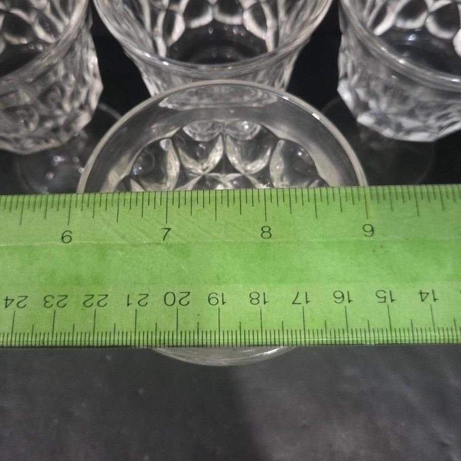 Noritake Perspective Clear Wine Glasses, Set of 4, Vintage Pressed Glass Goblets - Thumbnail 3