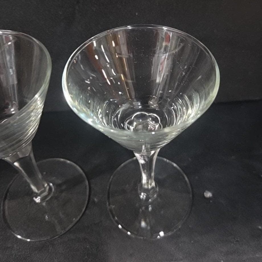 Libbey Faceted Stem Cocktail Glasses, Set of 2, Vintage Replacement Stemware - Thumbnail 6