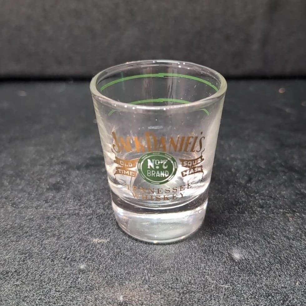 Jack Daniels "Old Time Sour Mash" Shot Glass, Tennessee Whiskey Shooter, Barware - Thumbnail 2