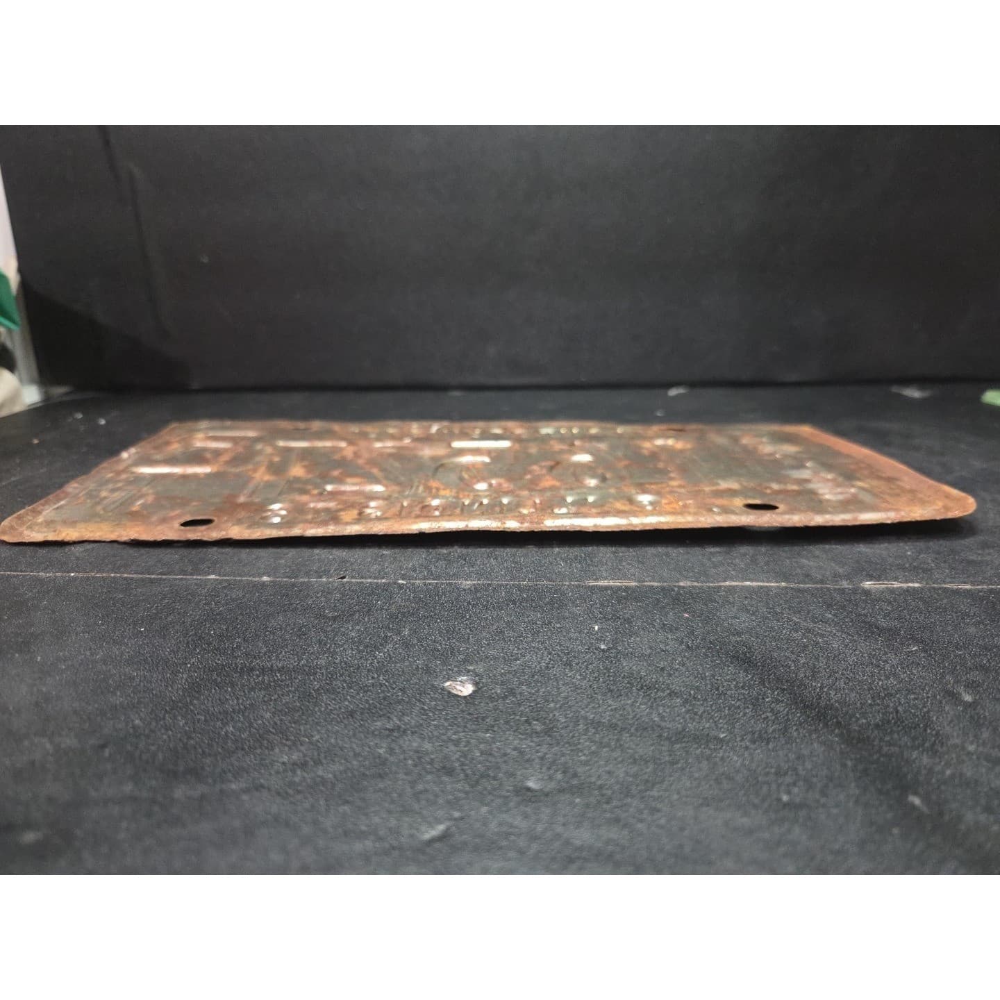 Illinois Trailer License Plate 16527 RT, Land of Lincoln, Blue White, Vintage - Thumbnail 3