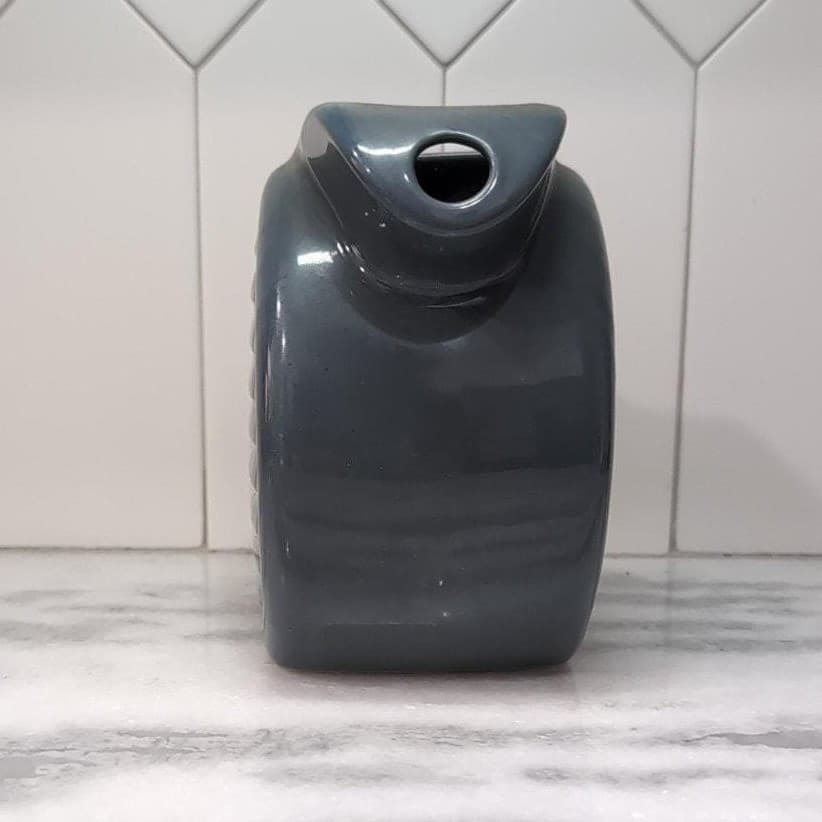 Feltman Langer Dusty Gray Disc Pitcher, Vintage Glazed Ceramic, Home Accessory - Thumbnail 3