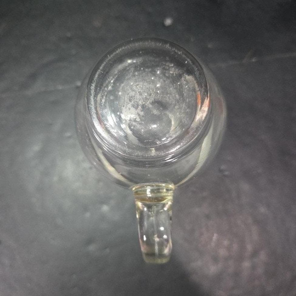 Libbey Platinum Band Pint Pitcher, Blown Glass Jug, Mid Century Modern Barware - Thumbnail 4