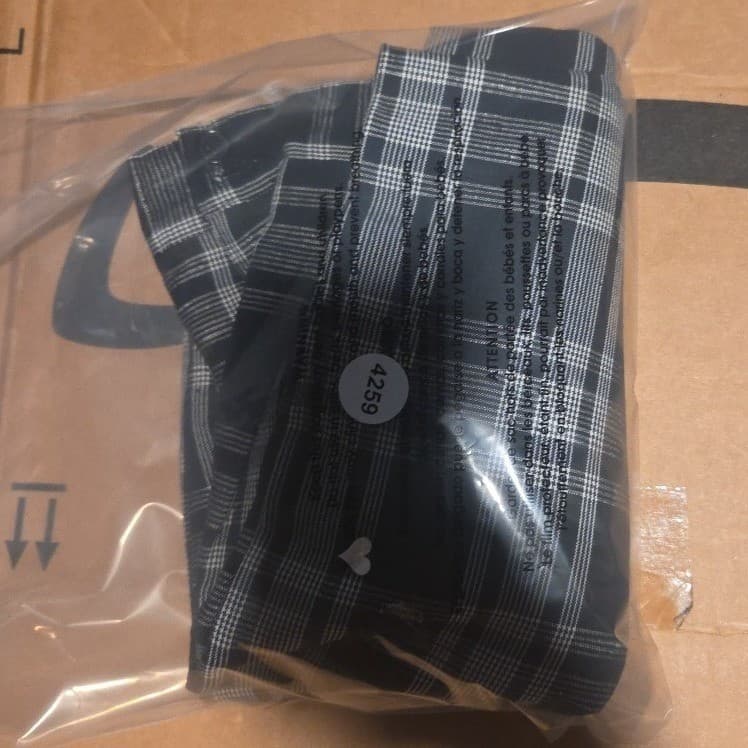 Collectible Gold Giorgio Sant'Angelo Black White Plaid Linen Blend Tapered Pants - Thumbnail 7