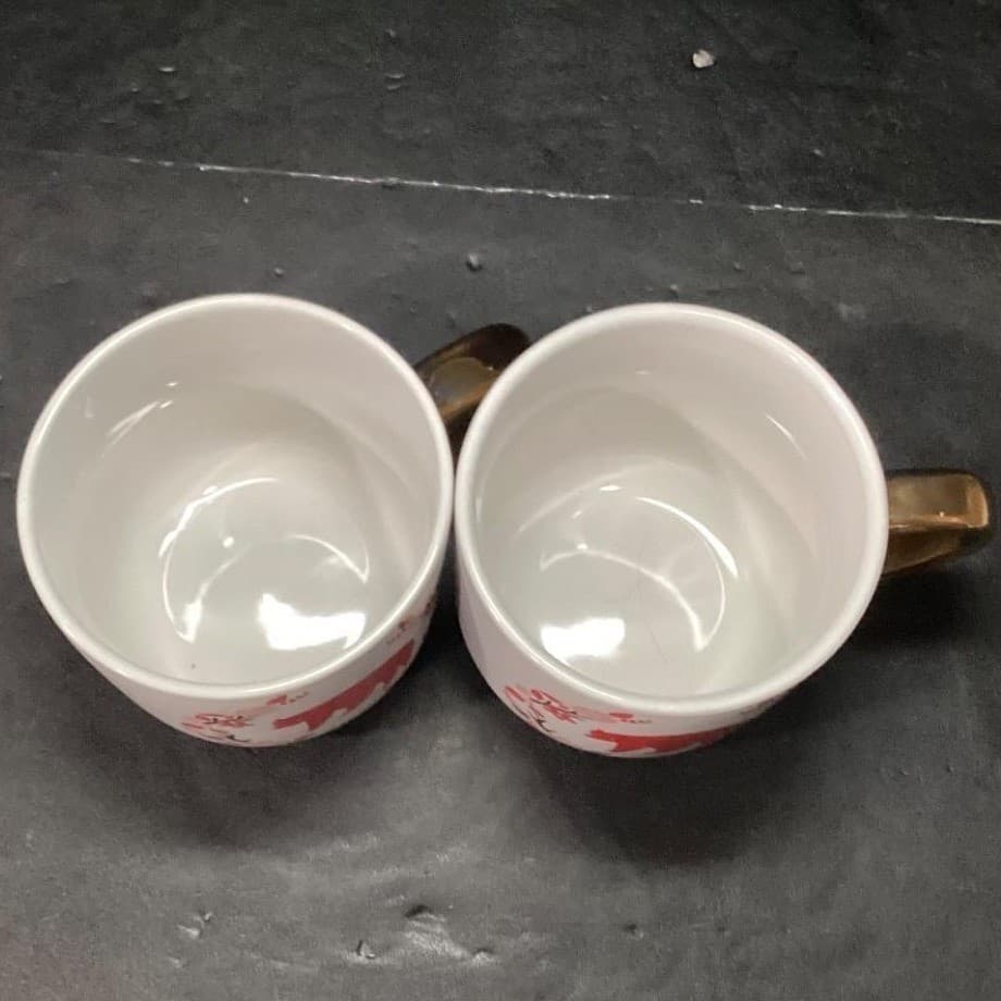 Threshold Beary Christmas Stoneware Coffee Cups, Set of 2, Red Bear Design Mugs - Thumbnail 6