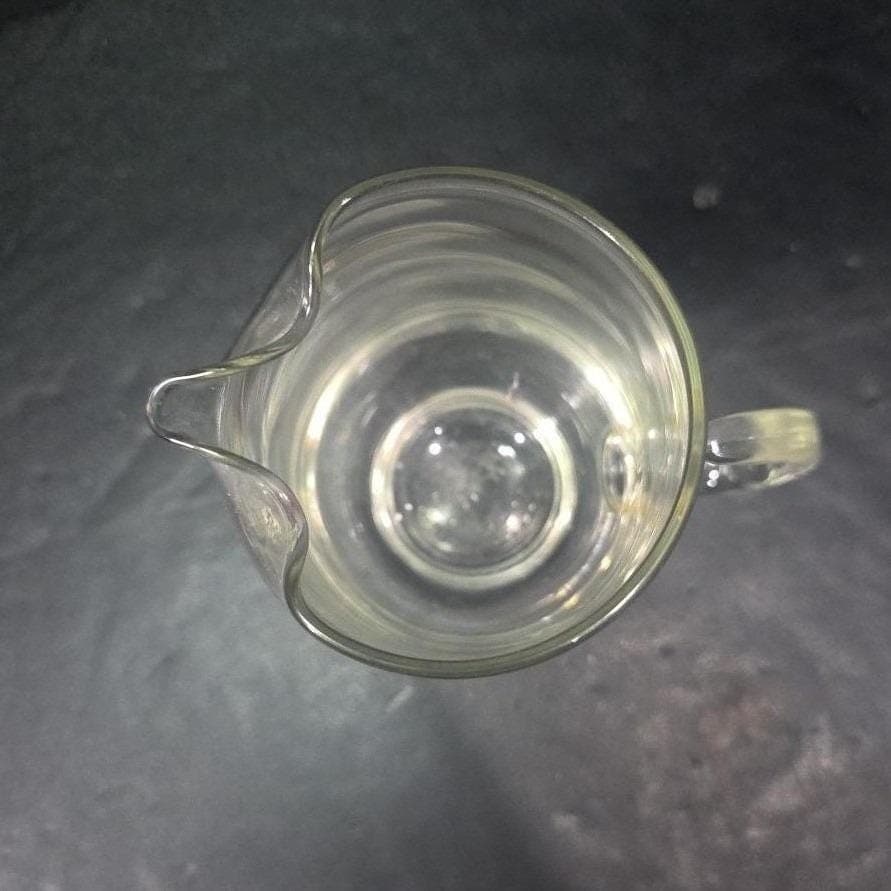 Libbey Platinum Band Pint Pitcher, Blown Glass Jug, Mid Century Modern Barware - Thumbnail 6