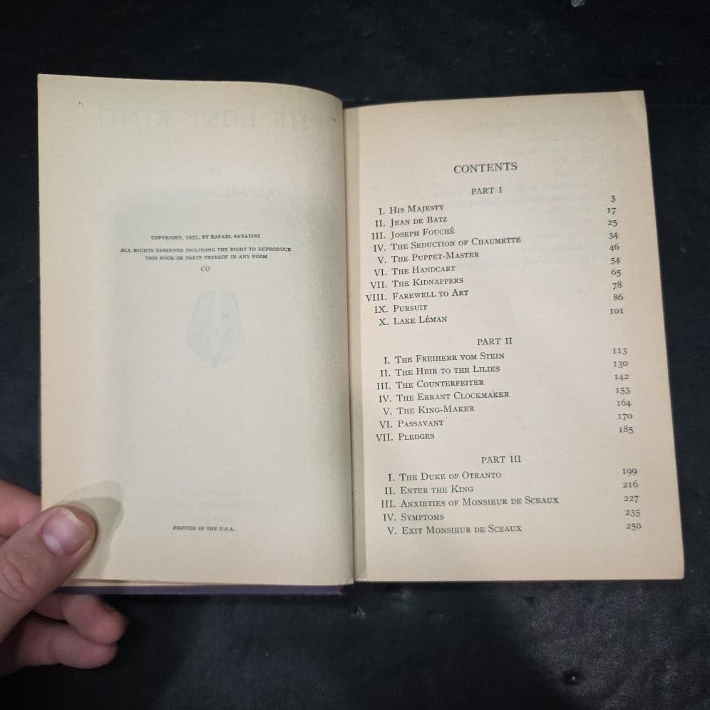 The Lost King Rafael Sabatini 1937 Hardcover P. F. Collier & Son Purple Vintage - Thumbnail 5