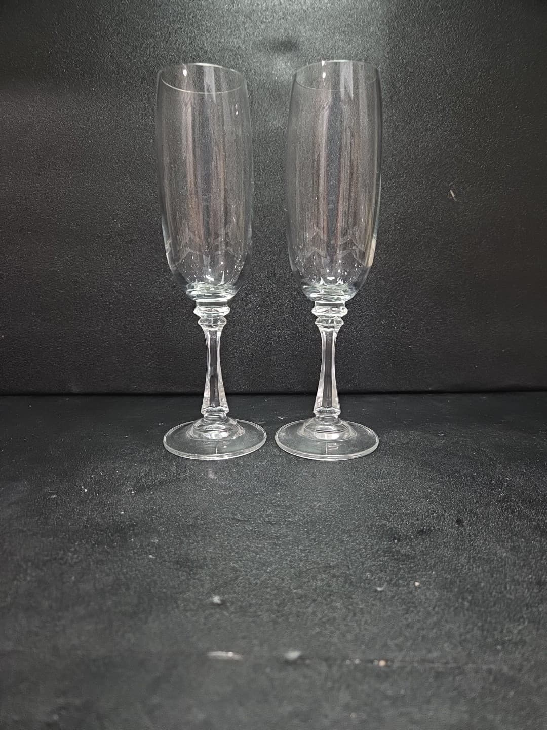 Princeton Crystal Champagne Flute Glasses, Set of 2, American Stemware Flutes