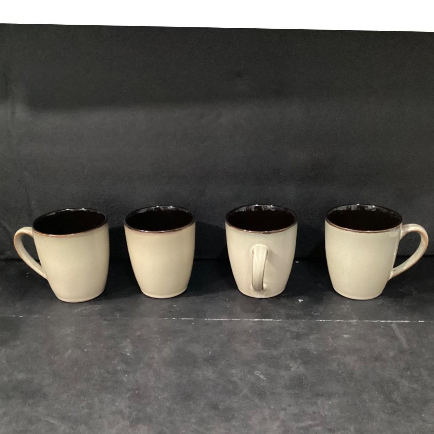 Pfaltzgraff Tan Brown Coffee Cups, Set of 4, Vintage Briar Pattern, Drinkware - Thumbnail 6