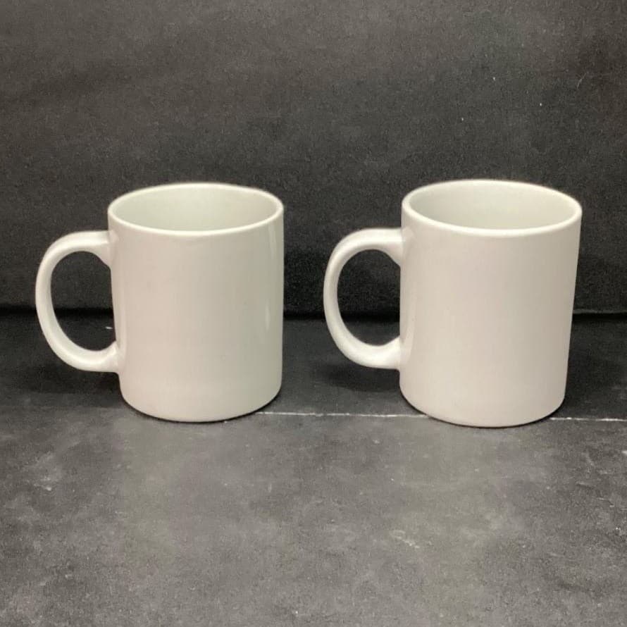BIA Cordon Bleu White Christmas Tree Coffee Cups, Set of 2, Vtg Porcelain Mugs - Thumbnail 4